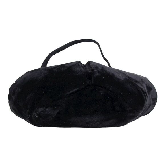 VINTAGE PEGI PARIS BLACK VELVET TOP HANDLE FRAME CLASP SATCHEL HANDBAG PURSE - Picture 5 of 12